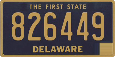 DE license plate 826449