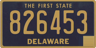 DE license plate 826453