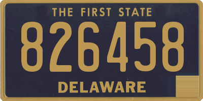 DE license plate 826458