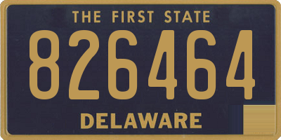 DE license plate 826464