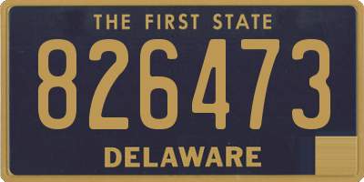 DE license plate 826473