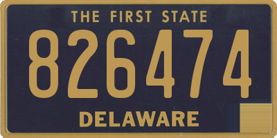 DE license plate 826474