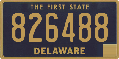 DE license plate 826488