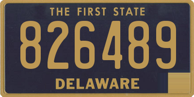 DE license plate 826489