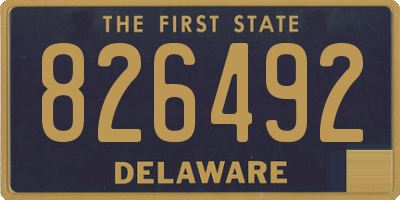 DE license plate 826492