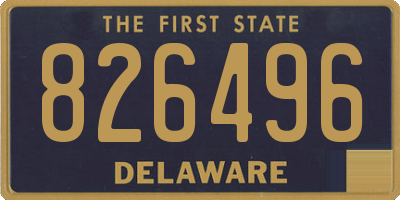 DE license plate 826496