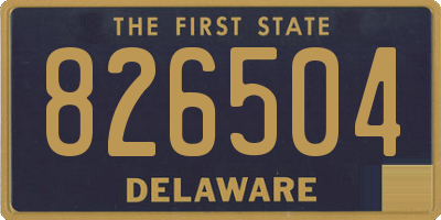 DE license plate 826504