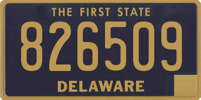 DE license plate 826509