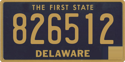 DE license plate 826512