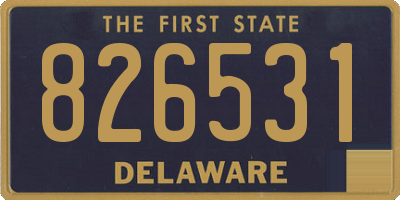 DE license plate 826531