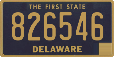 DE license plate 826546