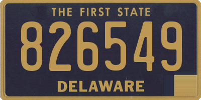 DE license plate 826549