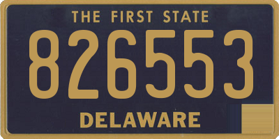 DE license plate 826553