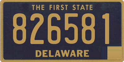 DE license plate 826581