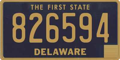 DE license plate 826594