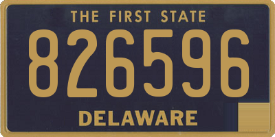 DE license plate 826596