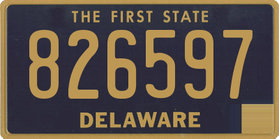 DE license plate 826597