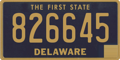 DE license plate 826645
