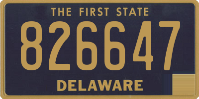 DE license plate 826647