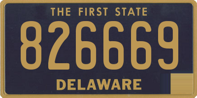 DE license plate 826669