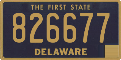 DE license plate 826677