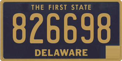 DE license plate 826698