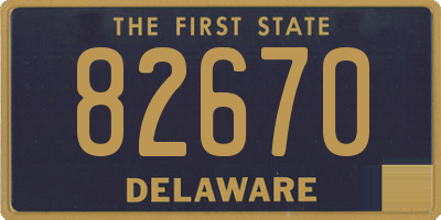 DE license plate 82670