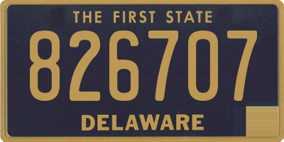 DE license plate 826707