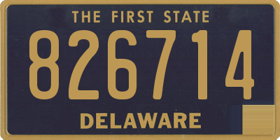 DE license plate 826714