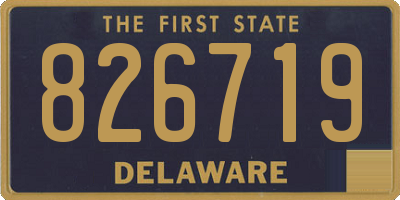 DE license plate 826719