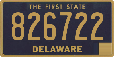 DE license plate 826722