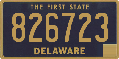 DE license plate 826723
