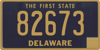 DE license plate 82673