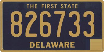 DE license plate 826733
