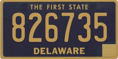 DE license plate 826735