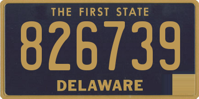 DE license plate 826739