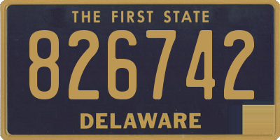 DE license plate 826742