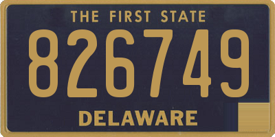 DE license plate 826749