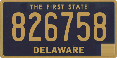 DE license plate 826758