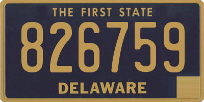 DE license plate 826759