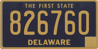 DE license plate 826760