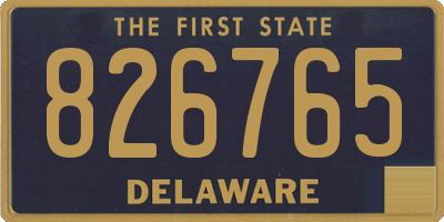 DE license plate 826765
