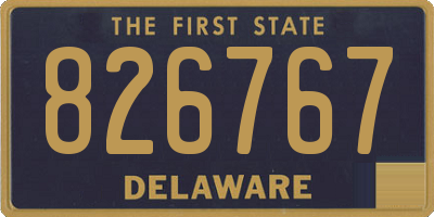 DE license plate 826767