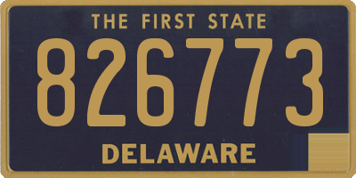 DE license plate 826773