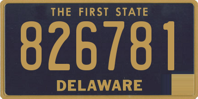 DE license plate 826781