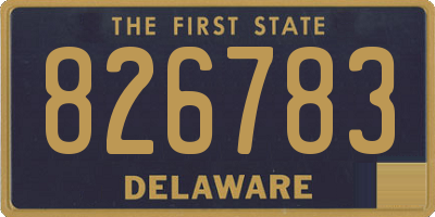 DE license plate 826783