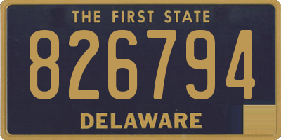 DE license plate 826794