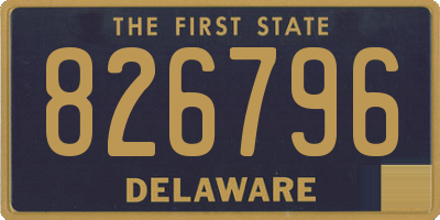 DE license plate 826796
