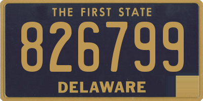 DE license plate 826799