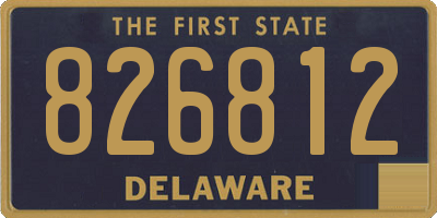 DE license plate 826812